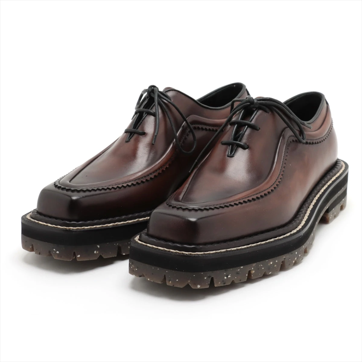 ※状態良好&シューツリー付　 BERLUTI ALESSANDRO7 ベルルッティ レザー レザーシューズ 7 1/2 メンズ ブラウン