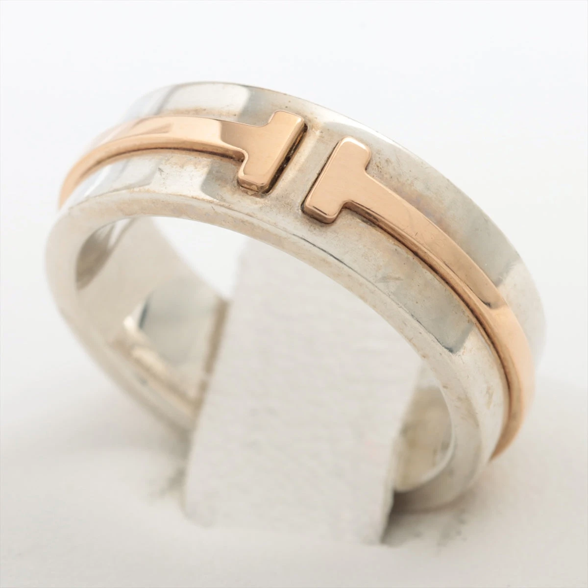 ティファニー　T TWOナロー　ゴールド　シルバー　コンビリング　k18 925 楽天市場】【中古】 Tiffany＆Co. ティファニー Tツー ナロー