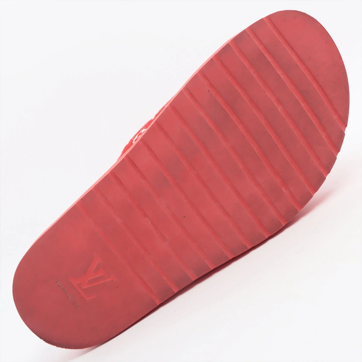 LOUIS VUITTON ロゴ入りサンダル ネイビー/レッド LOUIS VUITTON ロゴ入りサンダル ネイビー/レッド