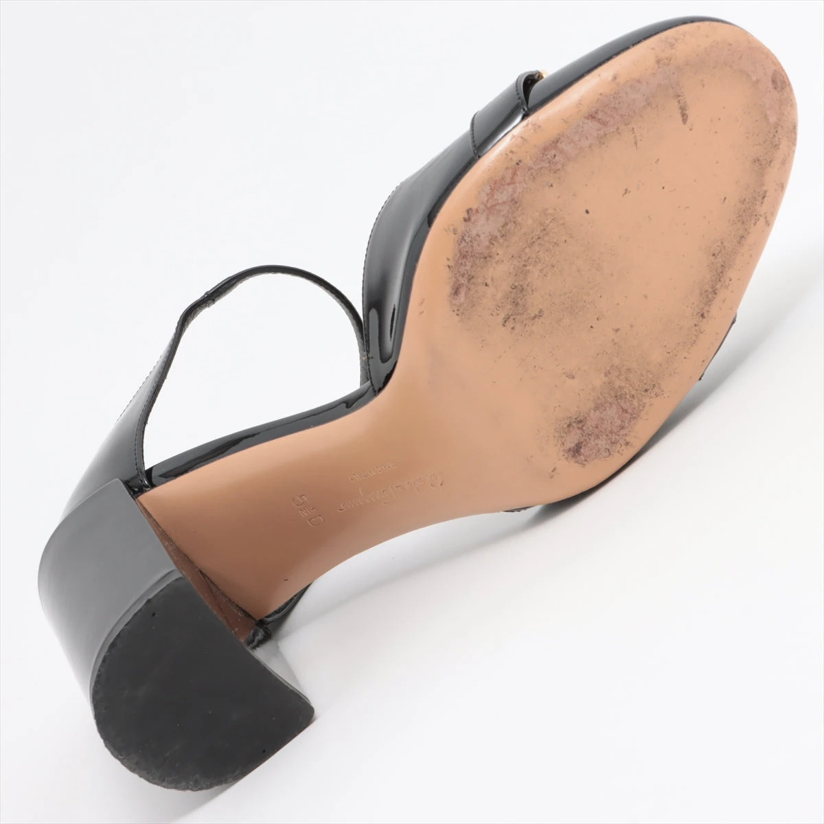 訳あり極美品✨フェラガモ　パンプス　ガンチーニ　レザー　ブラック　24.5 Salvatore Ferragamo - Salvatore Ferragamo フェラガモ