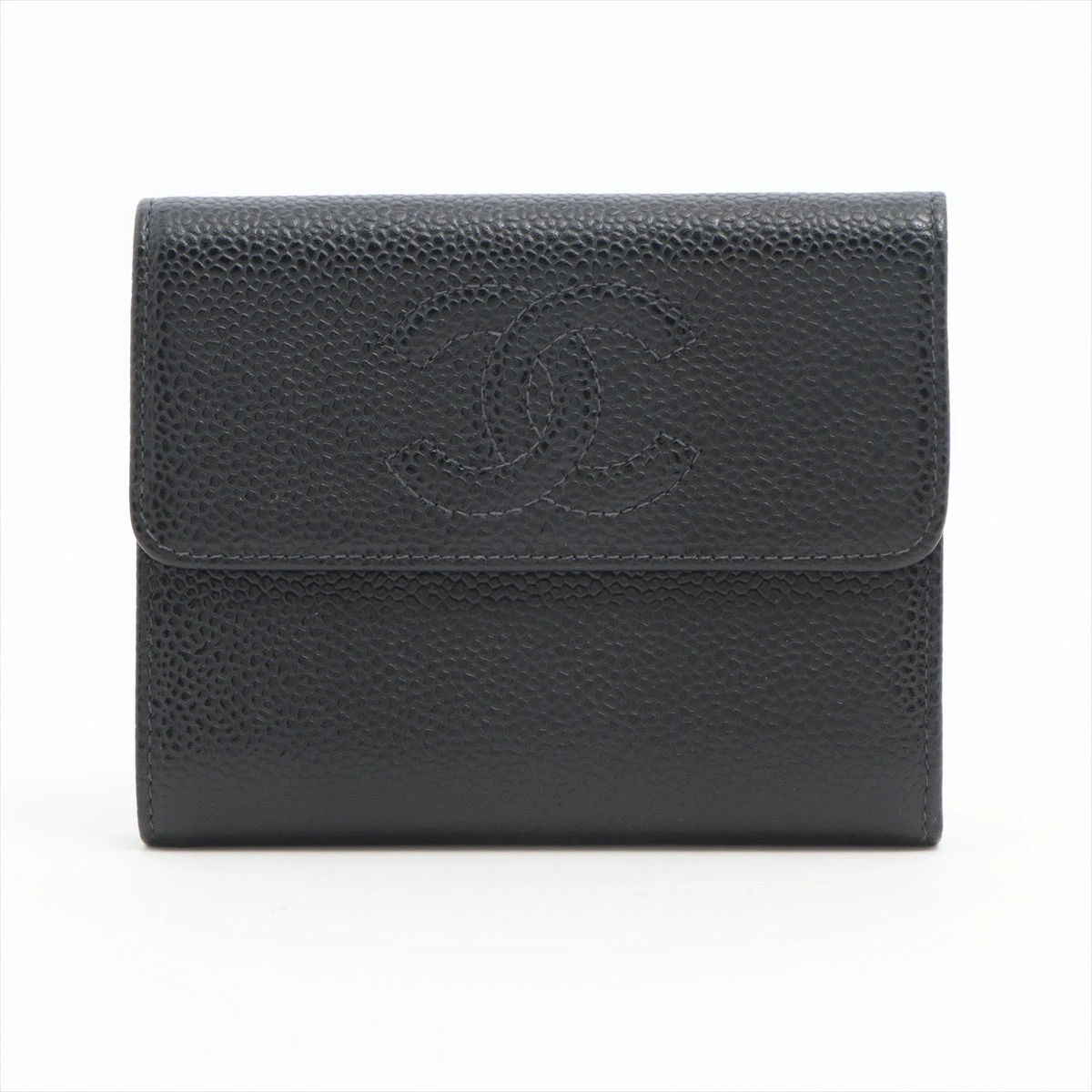 【美品】CHANELココマーク 財布 コンパクトウォレット キャビアスキン CHANEL - シャネル CHANEL ココマーク マトラッセ 財布