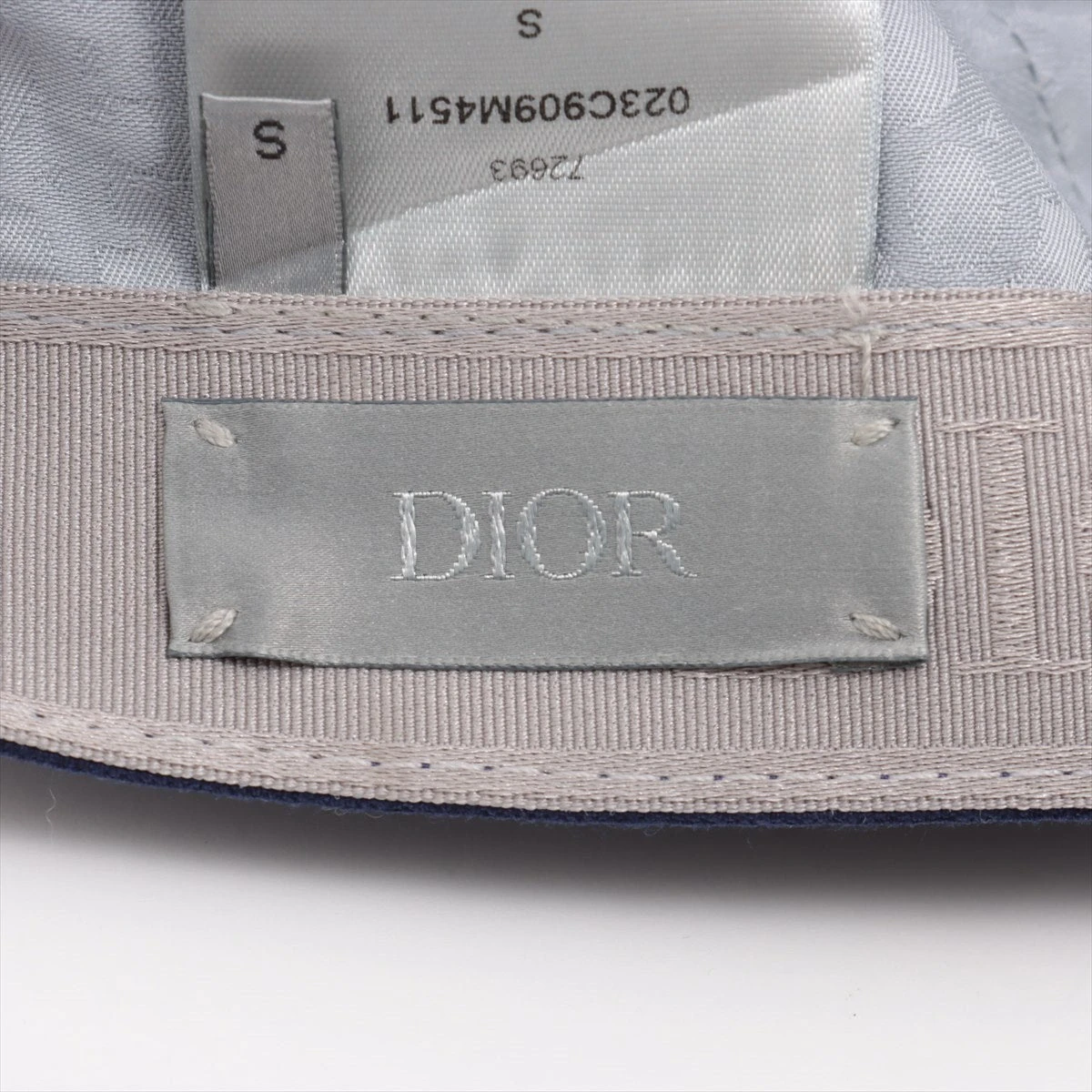 ディオール Diorロゴ キャップ S コットン×ポリエステル ブルー