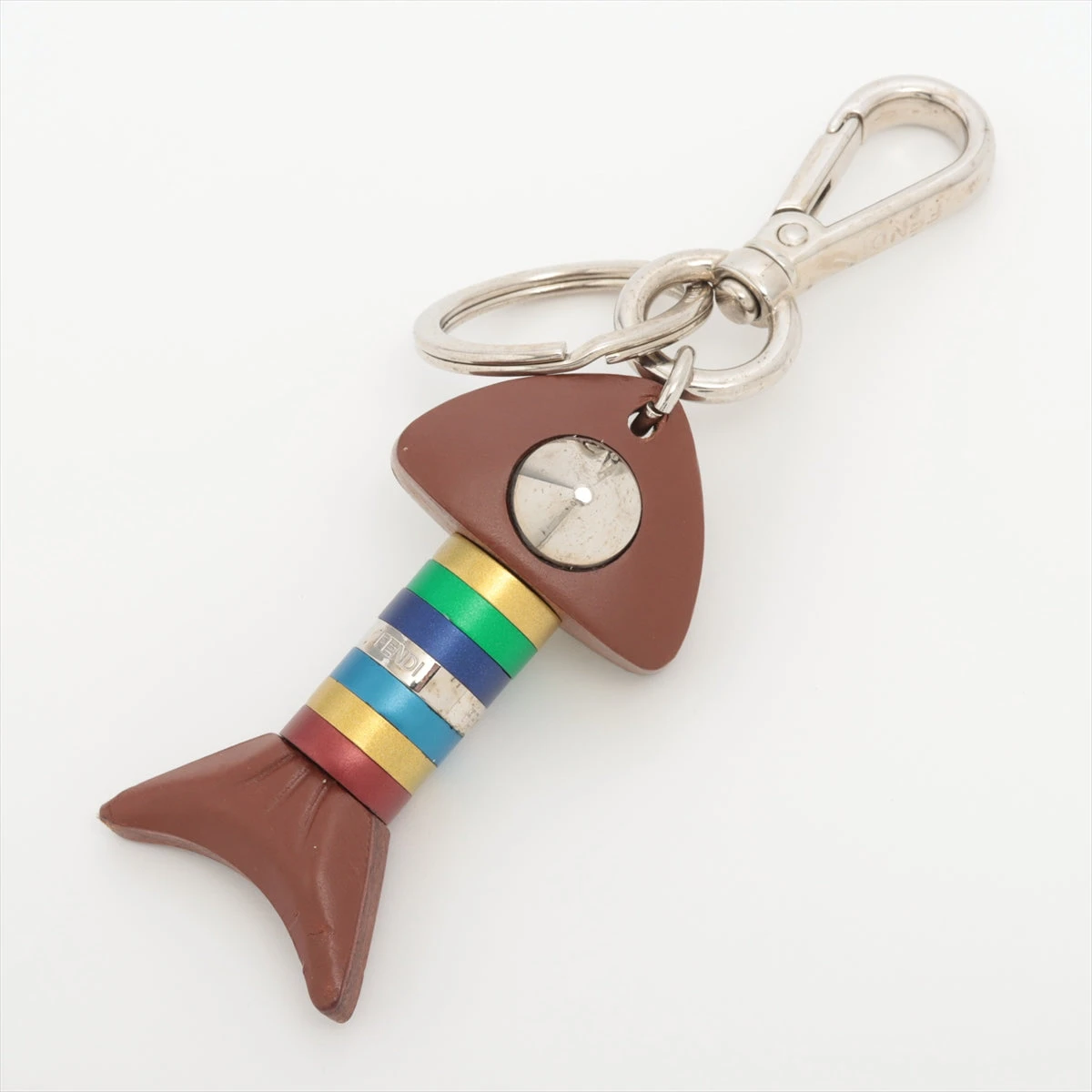 フェンディ チャーム レザー×メタル フィッシュボーン A2482889｜中古  