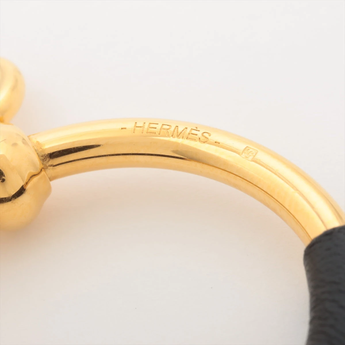 エルメス ループグラン ピアス(両耳用) GP×革 ゴールド A2488657｜中古