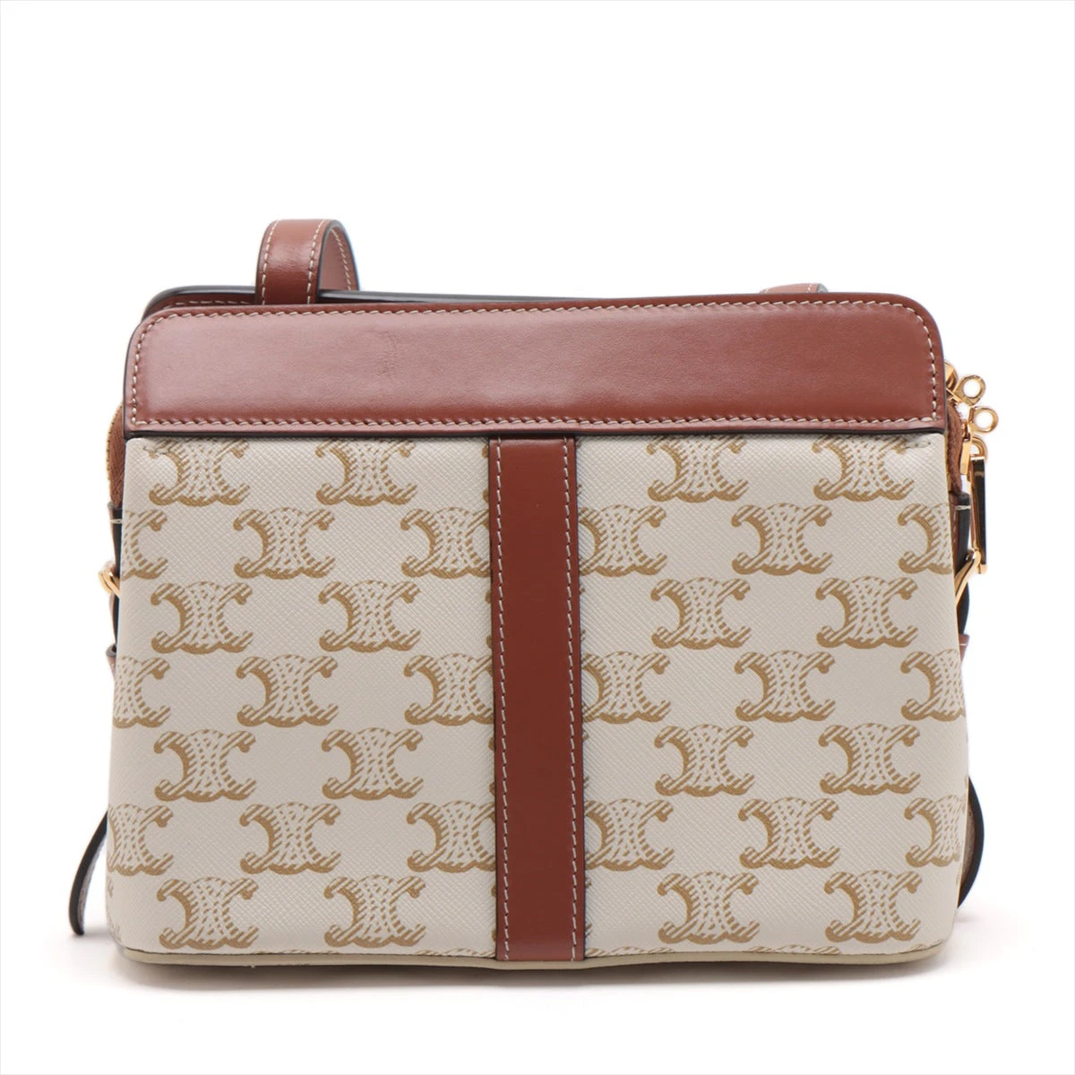 セリーヌ ティーンカバドゥフランス PVC ショルダーバッグ ベージュ