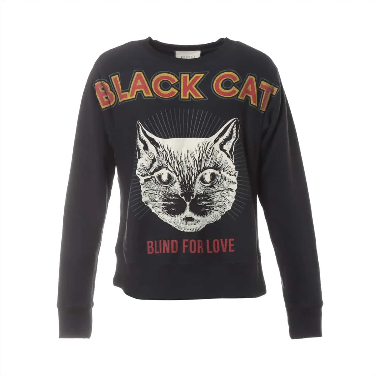 グッチ コットン スウェット S ブラック 475373 ブラックキャット 
