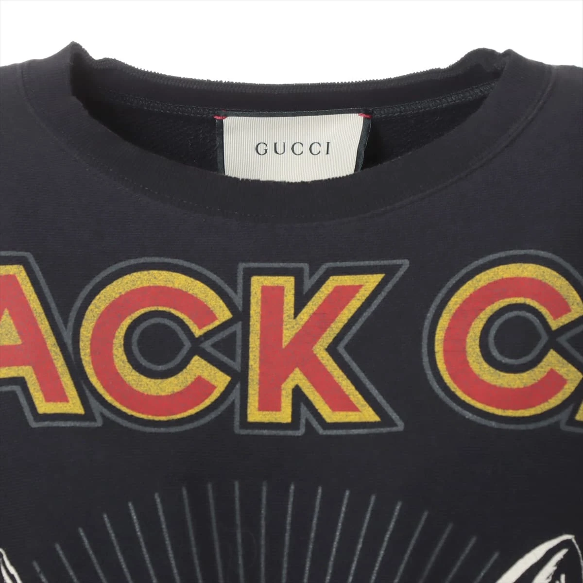 グッチ コットン スウェット S ブラック 475373 ブラックキャット 