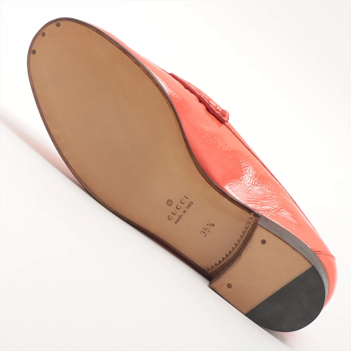 GUCCI ローファー　オレンジ　9 1/2 日本サイズ28.0 Women's loafer with Horsebit in black leather | GUCCI® US