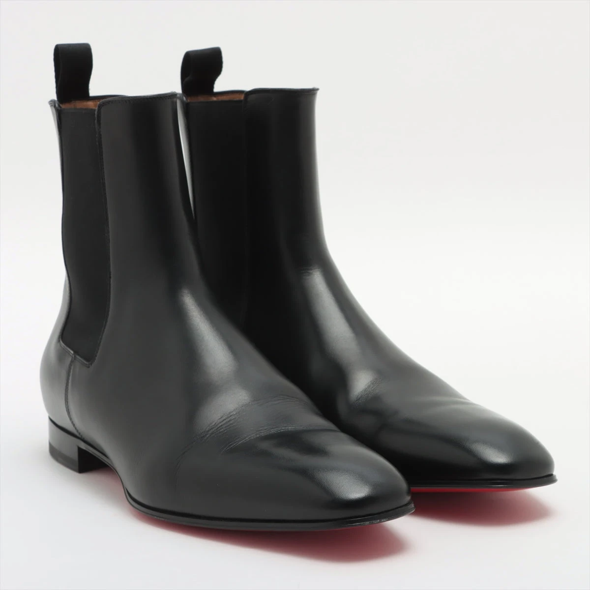 クリスチャン ルブタン　サイドゴアブーツ　スエード　411/2 革靴　ブラック Christian Louboutin 美品 CHRISTIAN LOUBOUTIN クリスチャン