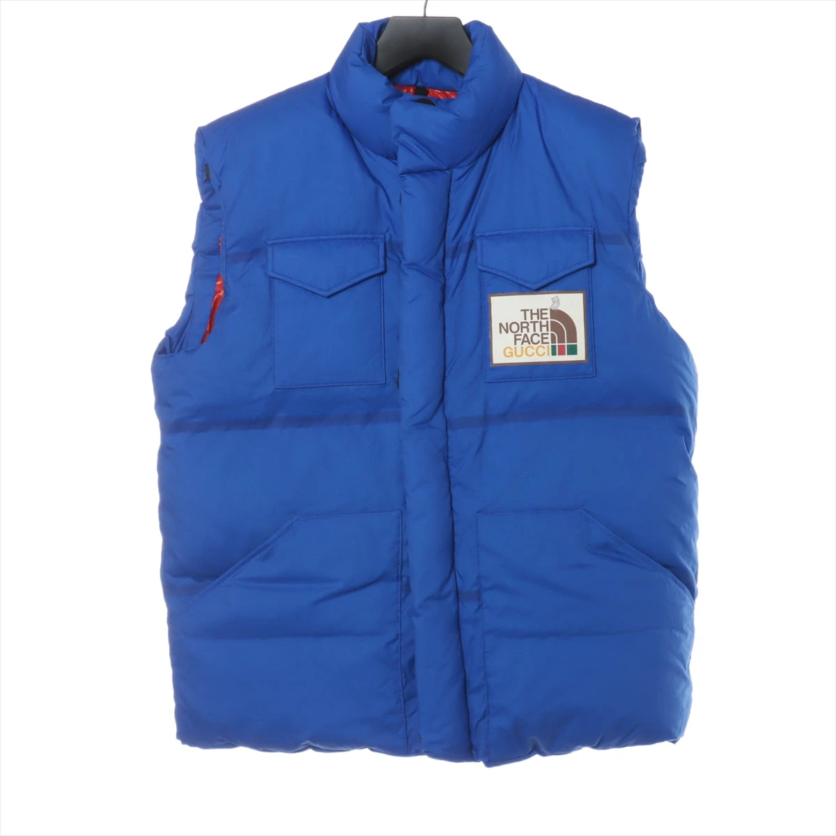 グッチ×ノースフェイス ナイロン×ポリウレタン ダウンベスト S メンズ