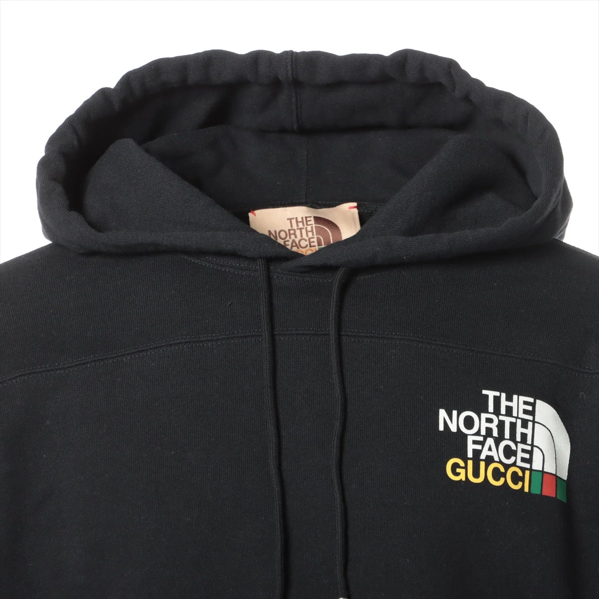 グッチ×ノースフェイス コットン パーカー M メンズ ブラック