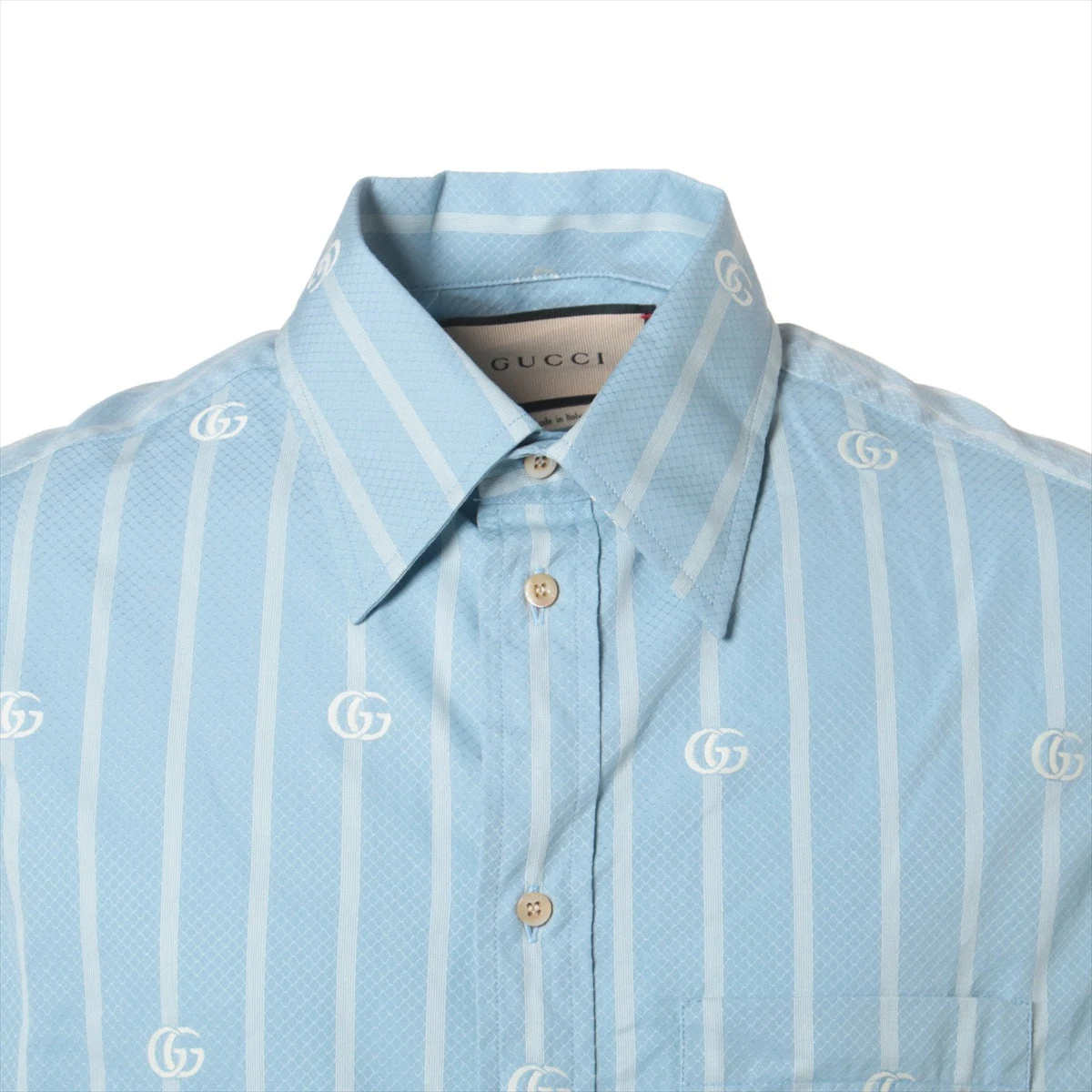 GUCCI archive水色 ジャージ ボタン付き襟 シャイニージャージ jacket