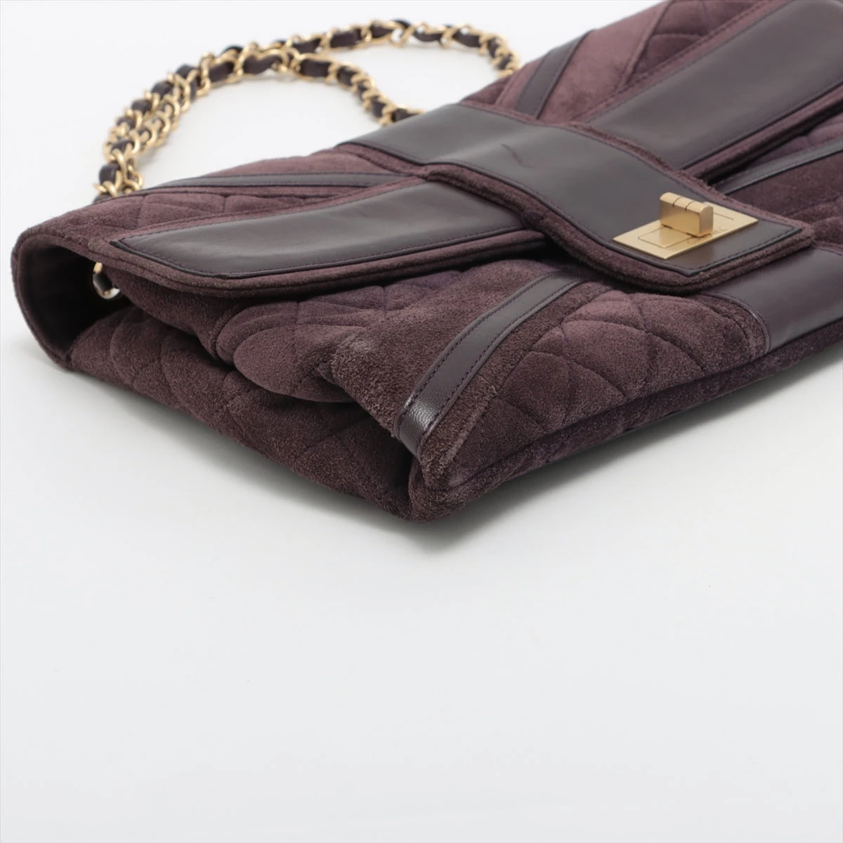 CHANEL2.55 チェーンショルダーバッグ　スエード　ユニオンジャック CHANEL シャネル 11番台 ユニオンジャック パンチング ダブル