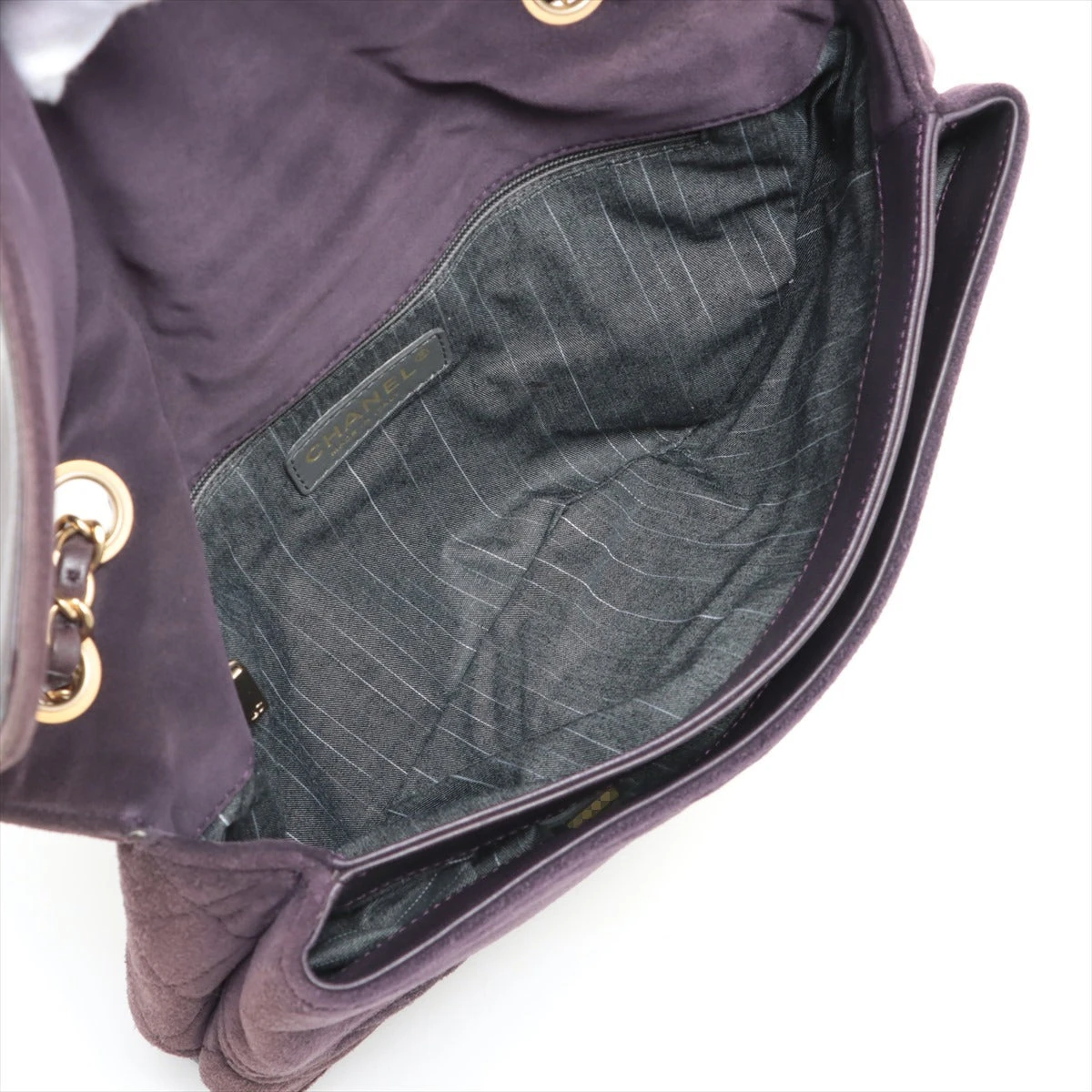 CHANEL2.55 チェーンショルダーバッグ　スエード　ユニオンジャック シャネル マトラッセ スエード×レザー シングルフラップ ダブル