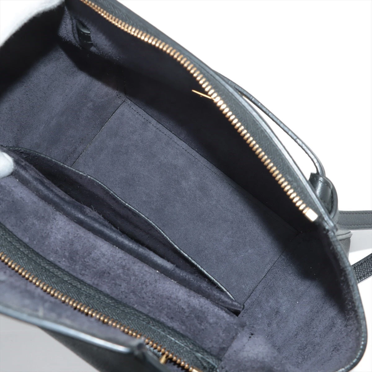 レア【CELINE】ブラック レザー ベルト MICRO ハンドバッグ セリーヌ ベルトバッグマイクロ レザー 2WAYハンドバッグ グレー