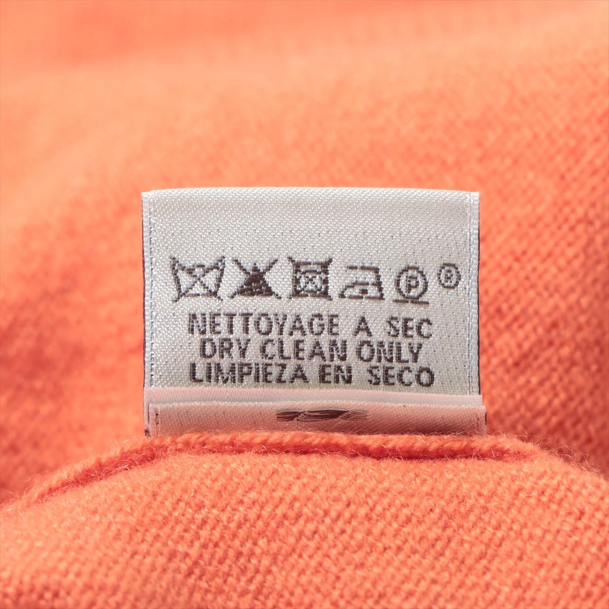 エルメス カシミヤ ニット XXL メンズ オレンジ ハーフジップ