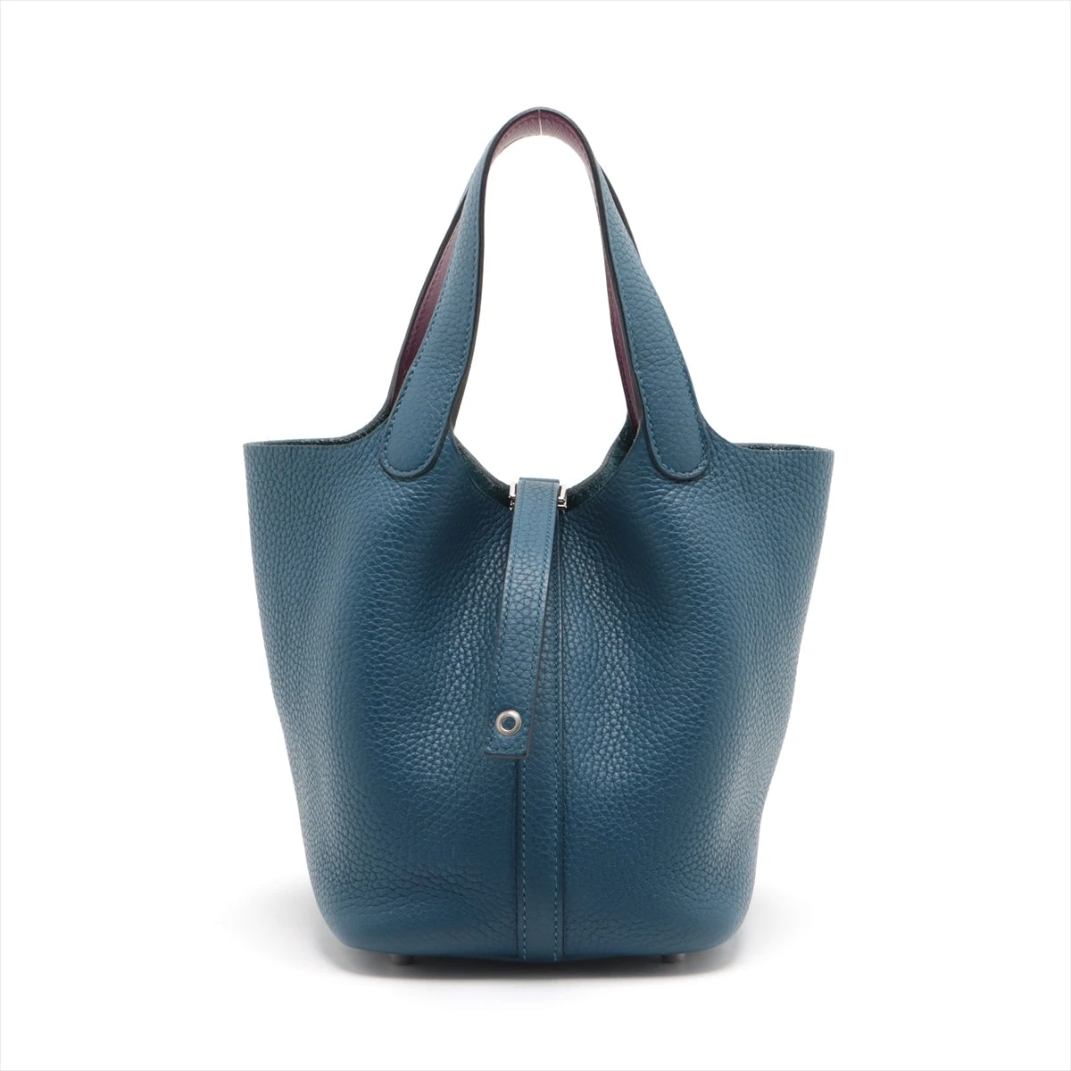 HERMES エルメス ピコタンロックエクラMM ブルーインディゴ ゴールド金具