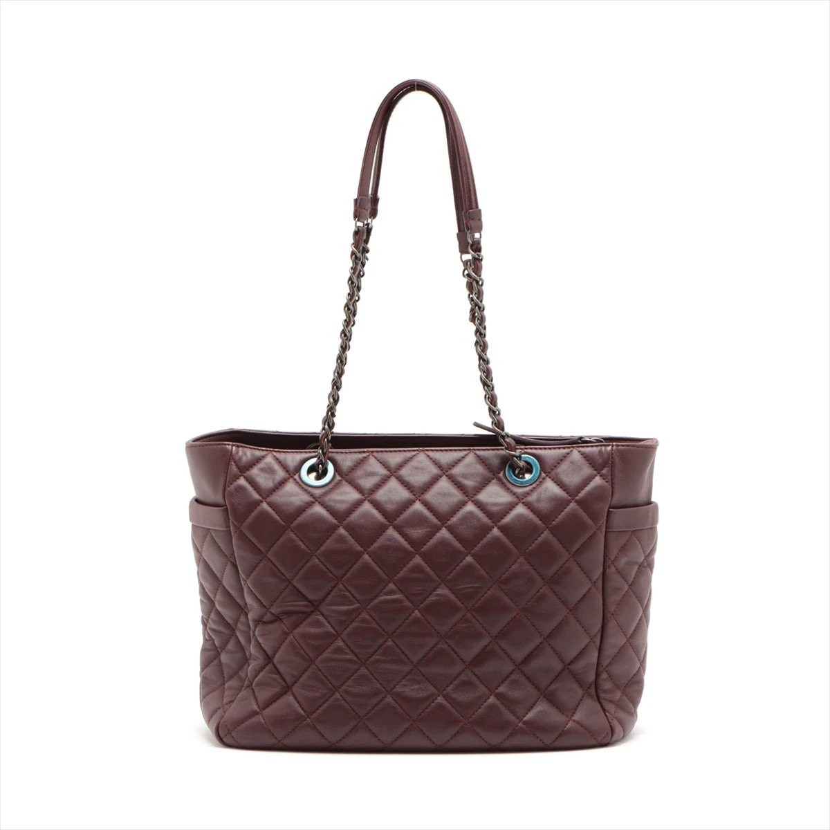 【極美品】　CHANEL シャネル マトラッセ ラムスキン チェーントートバッグ シャネル デカマトラッセ ラムスキン チェーントートバッグ