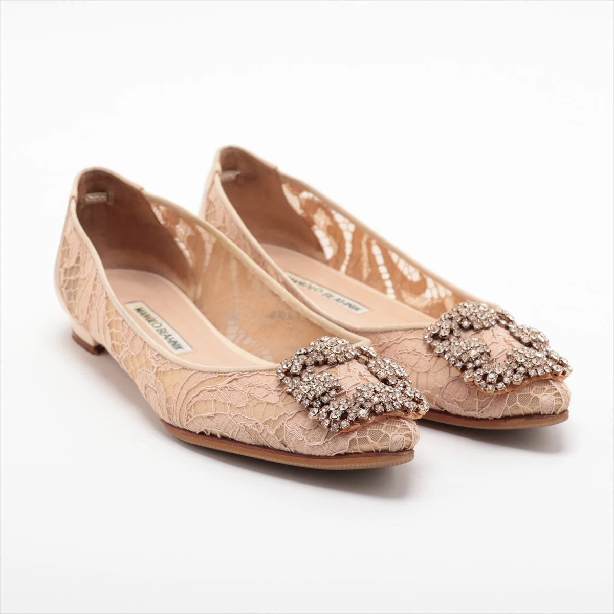 MANOLO BLAHNIK - マノロブラニク ハンギシ レザー ビジュー