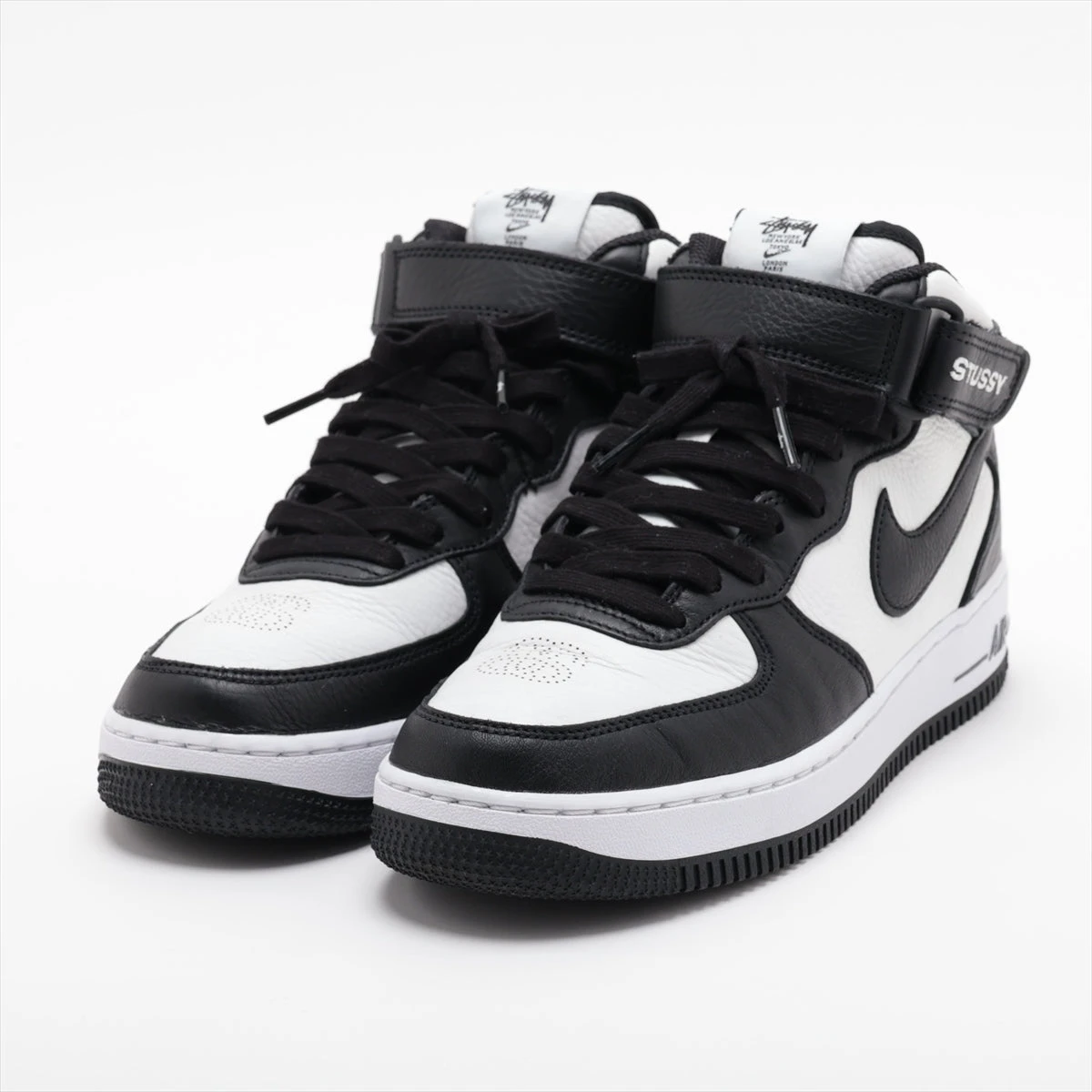ナイキ×ステューシー AIR FORCE 1 レザー ハイカットスニーカー ナイキ×ステューシー AIR FORCE 1 レザー ハイカットスニーカー
