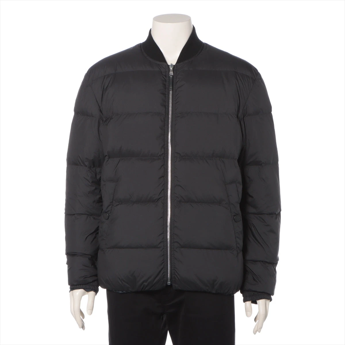 ヴィトン ポリエステル×ナイロン ダウンジャケット 48 メンズ ネイビー 