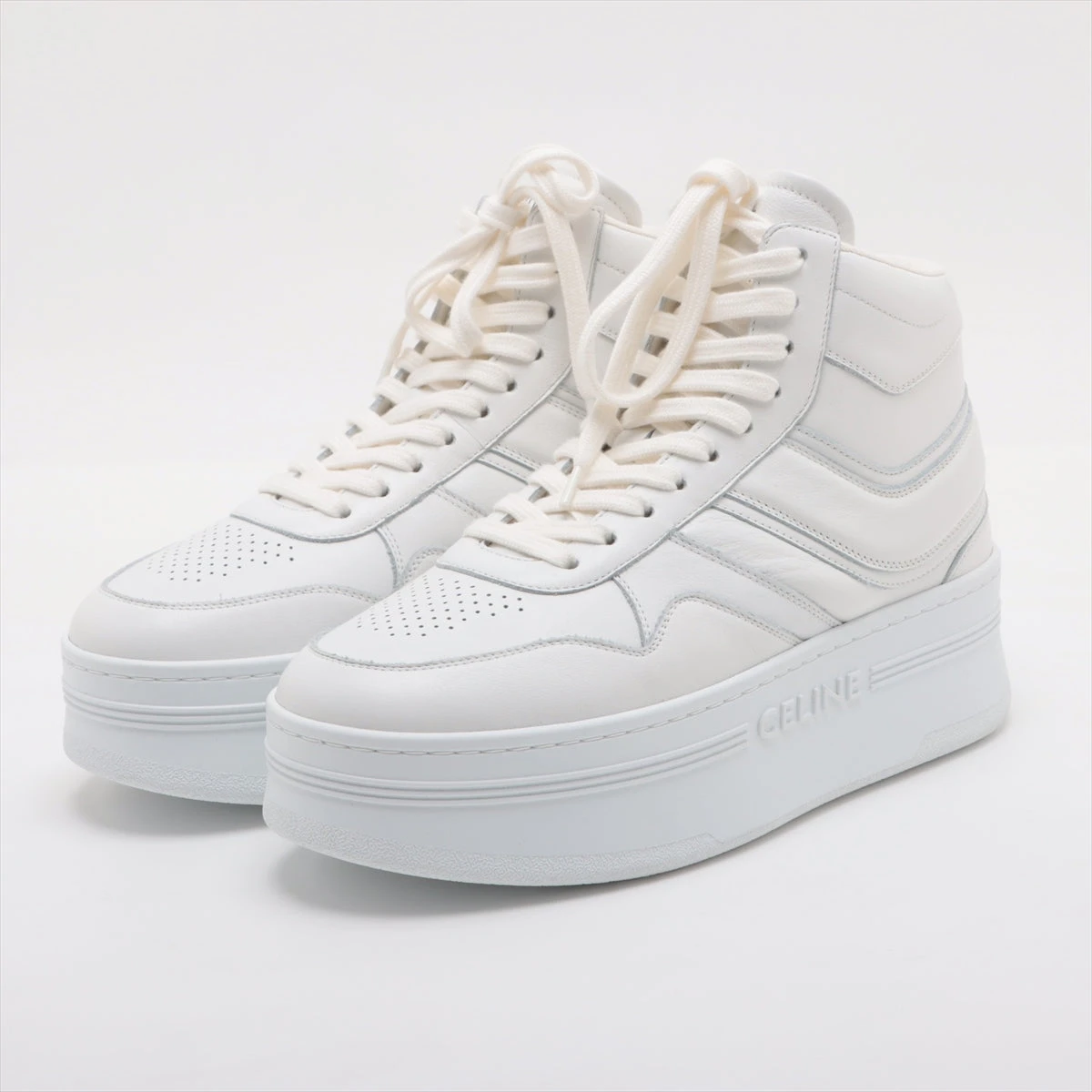 セリーヌ レザー 39 ホワイト ユニセックス スニーカー 美品✨ CELINE