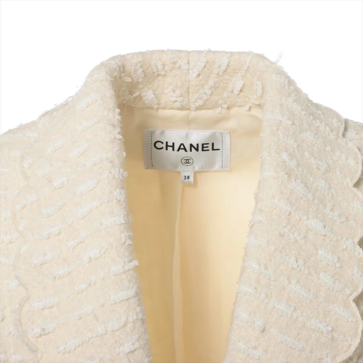 シャネル ココボタン P65 ウール×ナイロン ジャケット 38 レディース