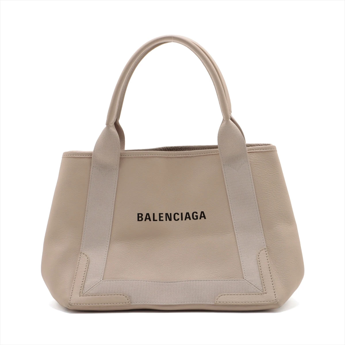 バレンシアガ ネイビーカバス キャンバス×レザー トートバッグ  