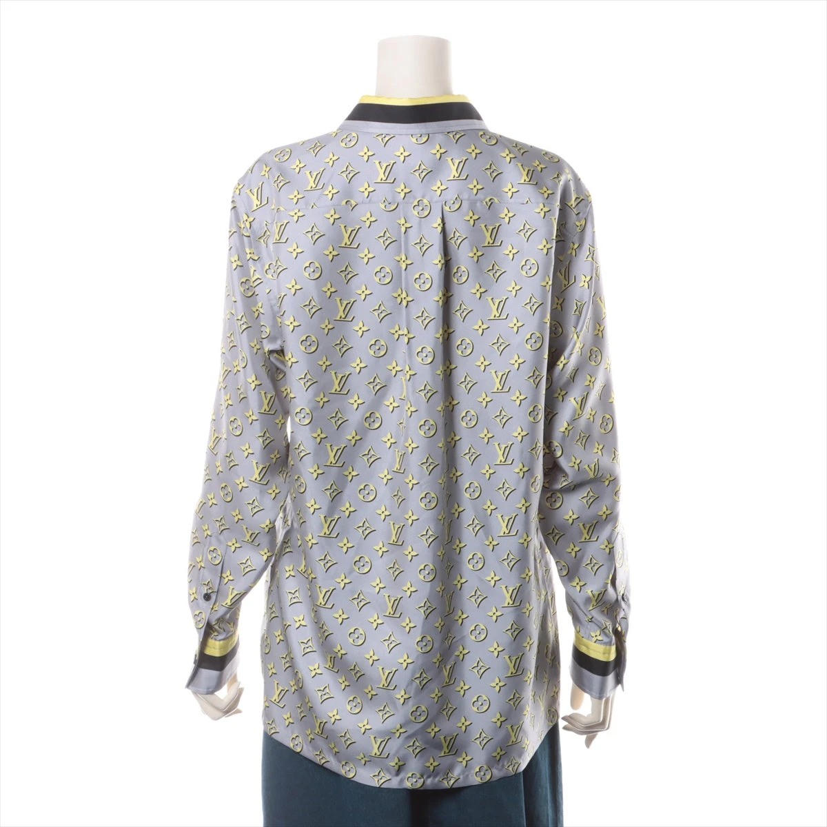 ヴィトン 23AW シルク シャツ 36 レディース グレー RW232W 3D