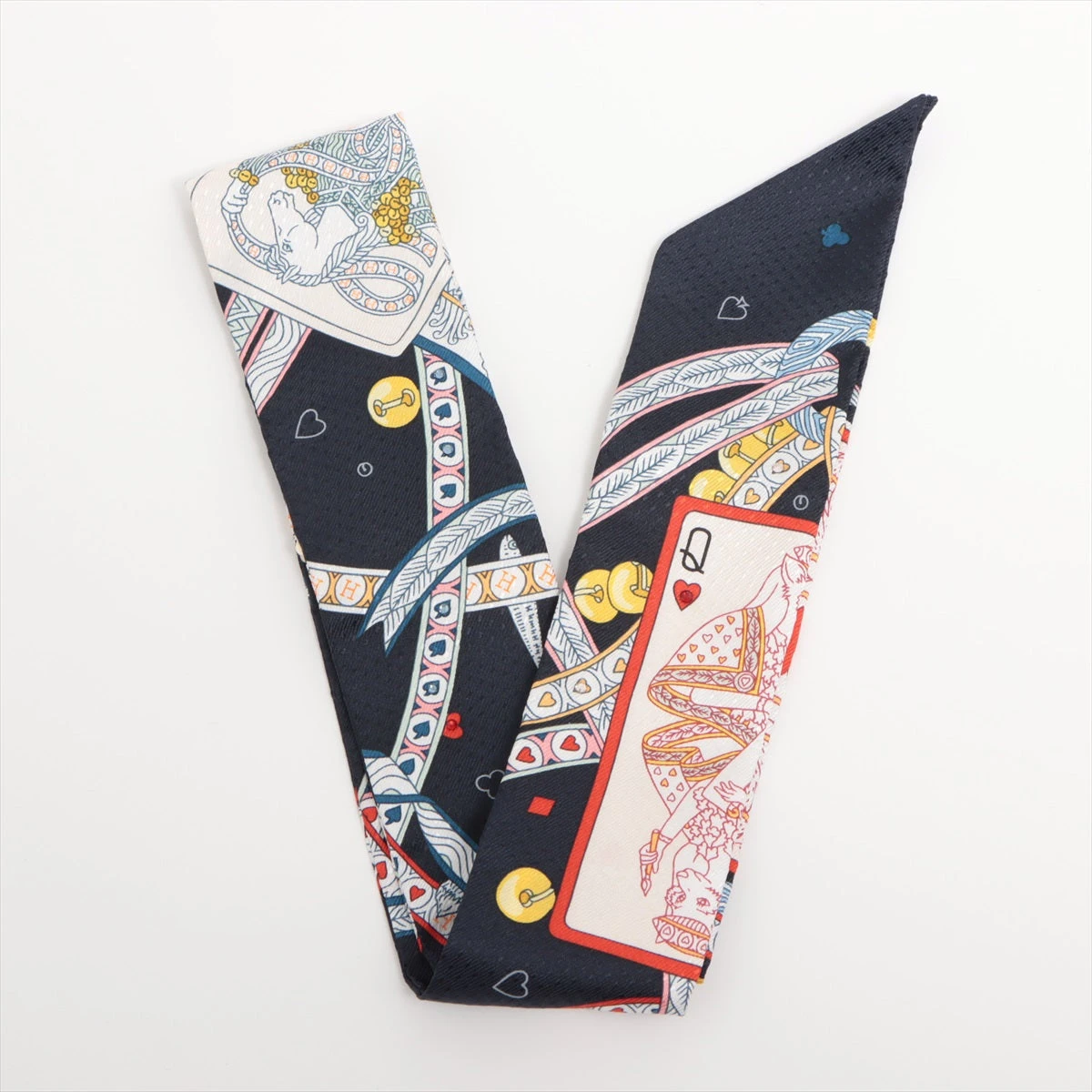 エルメス ツイリー Dame de Coeur クールドレーヌ スカーフ シルク  