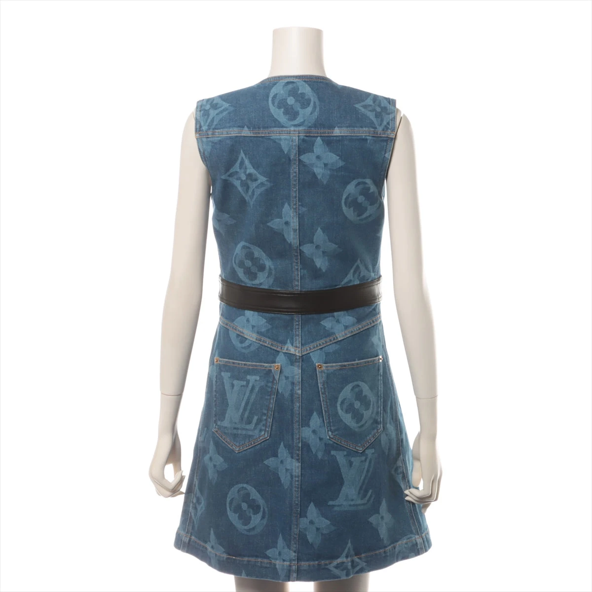 Louis Vuitton デニムノースリーブワンピース 38 Louis Vuitton デニムノースリーブワンピース 38 Louis Vuitton デニム