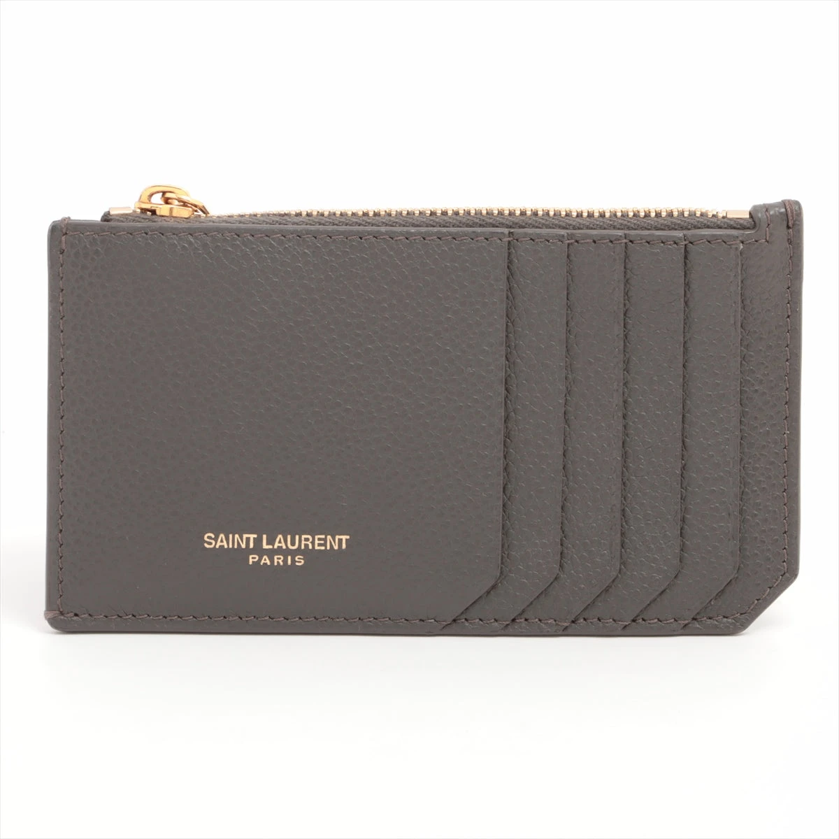 サンローランパリ ロゴ レザー コインケース グレー 631992 PO026842  