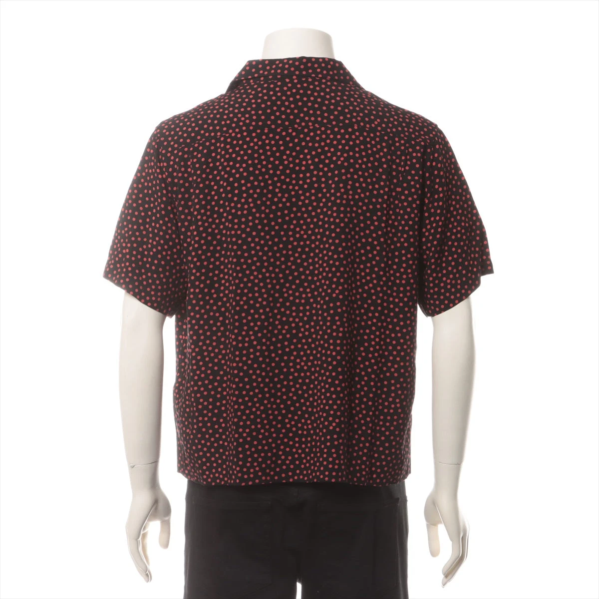 セリーヌ 20SS レーヨン シャツ 40 メンズ ブラック×レッド 2C036962H