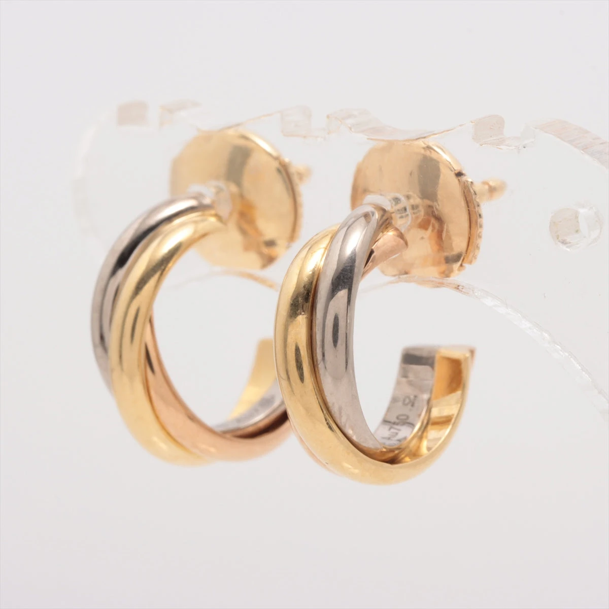 カルティエ トリニティ ピアス 750(YG×PG×WG) 4.5g A2655518｜中古