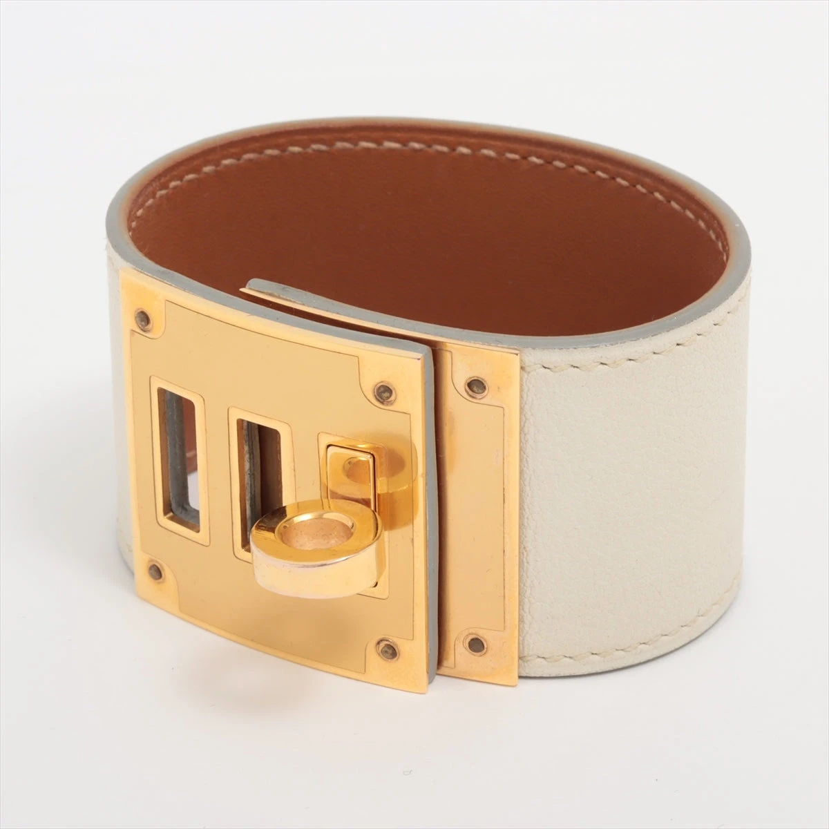 HERMES　エルメス ケリードッグ Cバングル　ブレスレット　:2018年 エルメス ケリードッグ C刻印：2018年 ブレスレット T1 GP×革