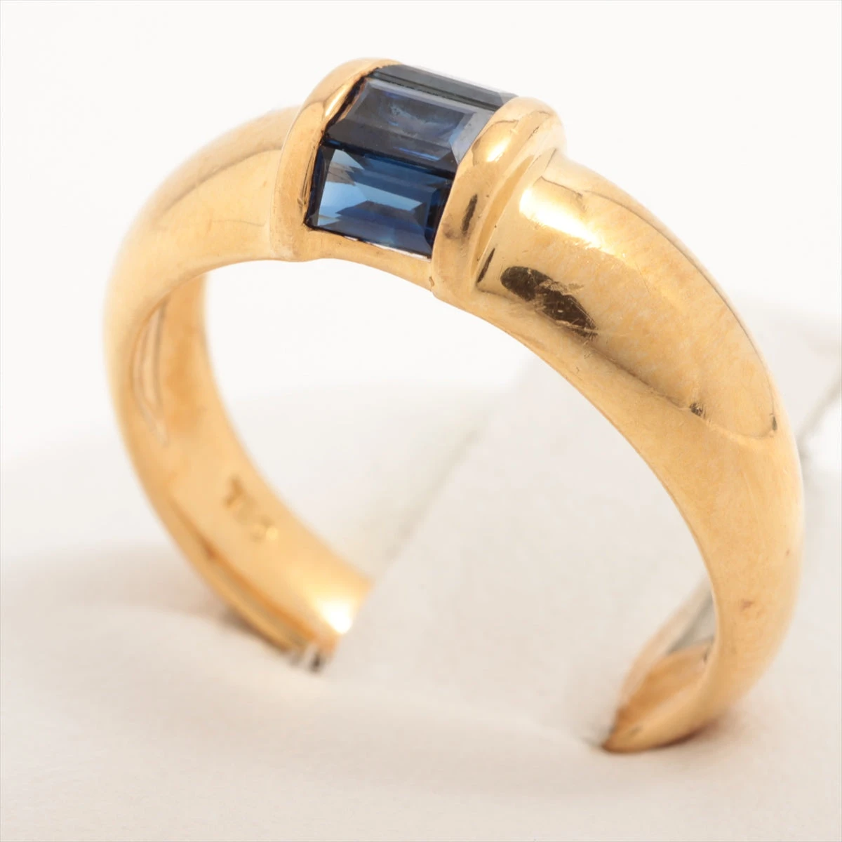 ティファニー スタッキング サファイア リング 750(YG) 4.8g