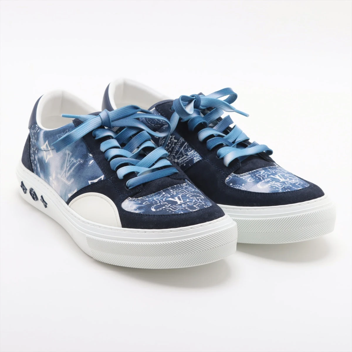 ヴィトン LVオリライン 22年 スエード×キャンバス スニーカー 7.5