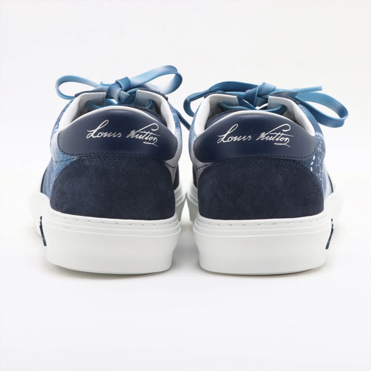 ルイヴィトン メンズ スニーカー スエード ネイビー 26cm相当 Louis Vuitton ネイビー スニーカー