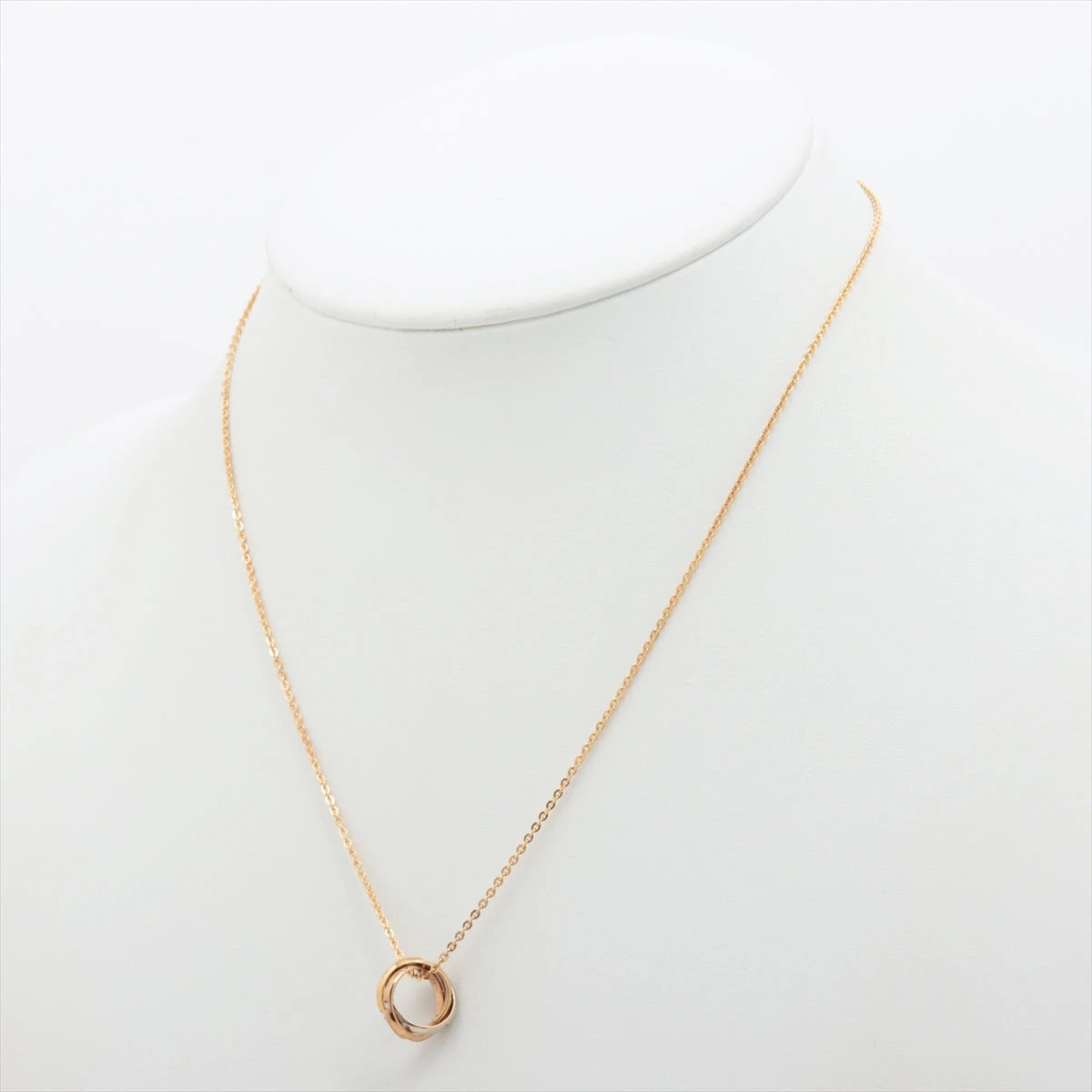 カルティエ ベビートリニティ 15P ダイヤ ネックレス 750(YG×PG×WG