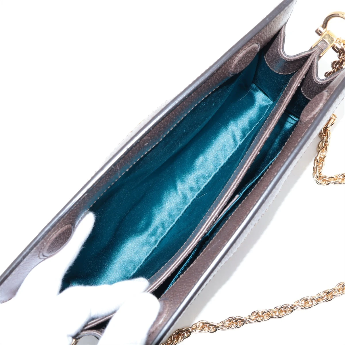 サ*イ様 【新品未使用タグ付き】ohga FLEUR グッチ GGスプリーム オフィディア PVC×レザー チェーン