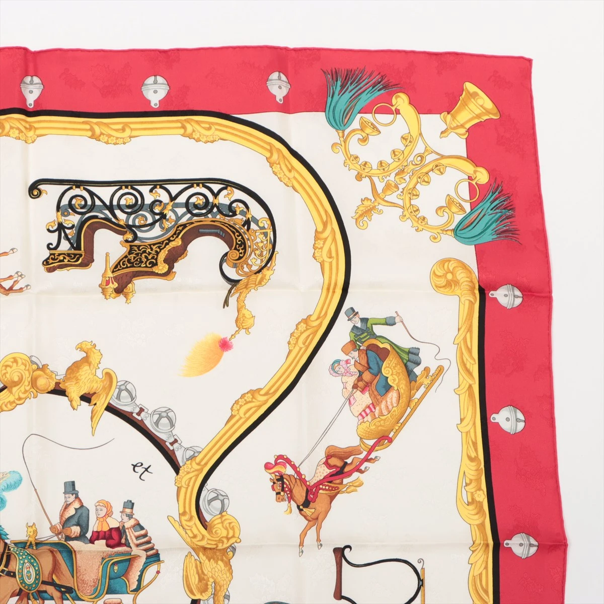 ⭐️美品⭐️エルメス スカーフ カレ90 PLUMES 羽 グリーン フランス製 HERMES エルメス スカーフ カレ90 『PLUMES(羽根)』 シルク