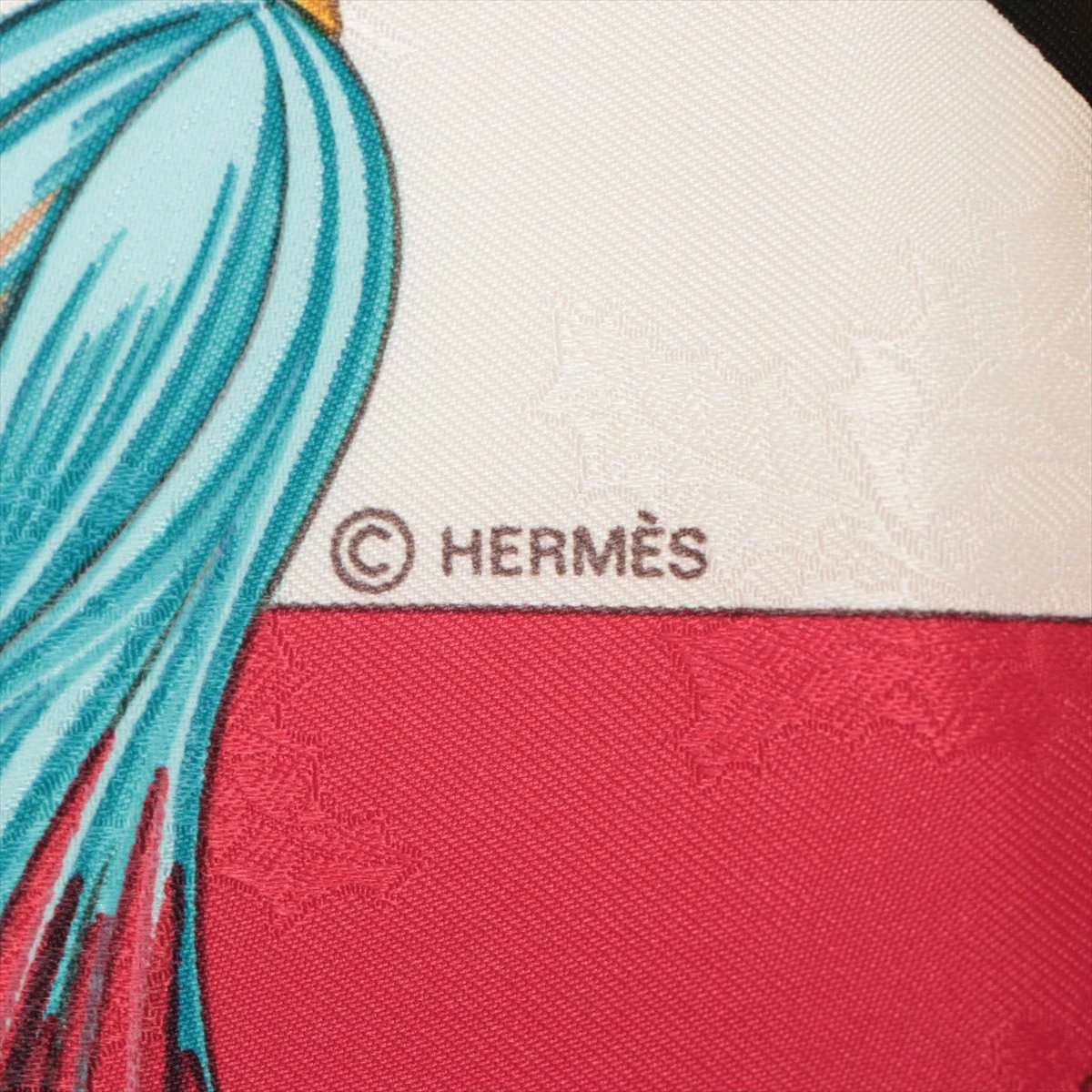エルメス カレ90 Plumes et Grelots 羽飾りと鈴 スカーフ シルク