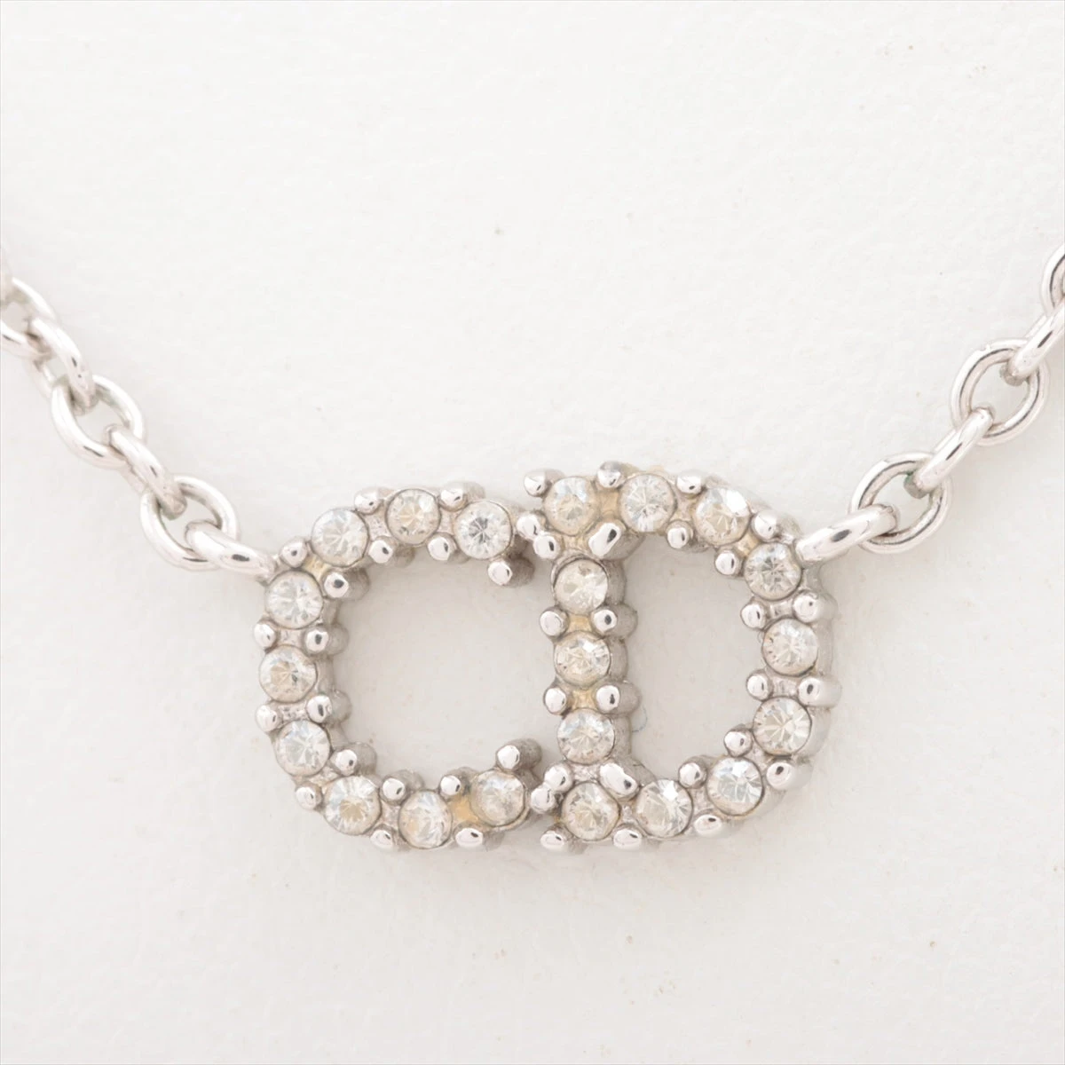 DIOR petit CD ストーン ネックレス シルバー