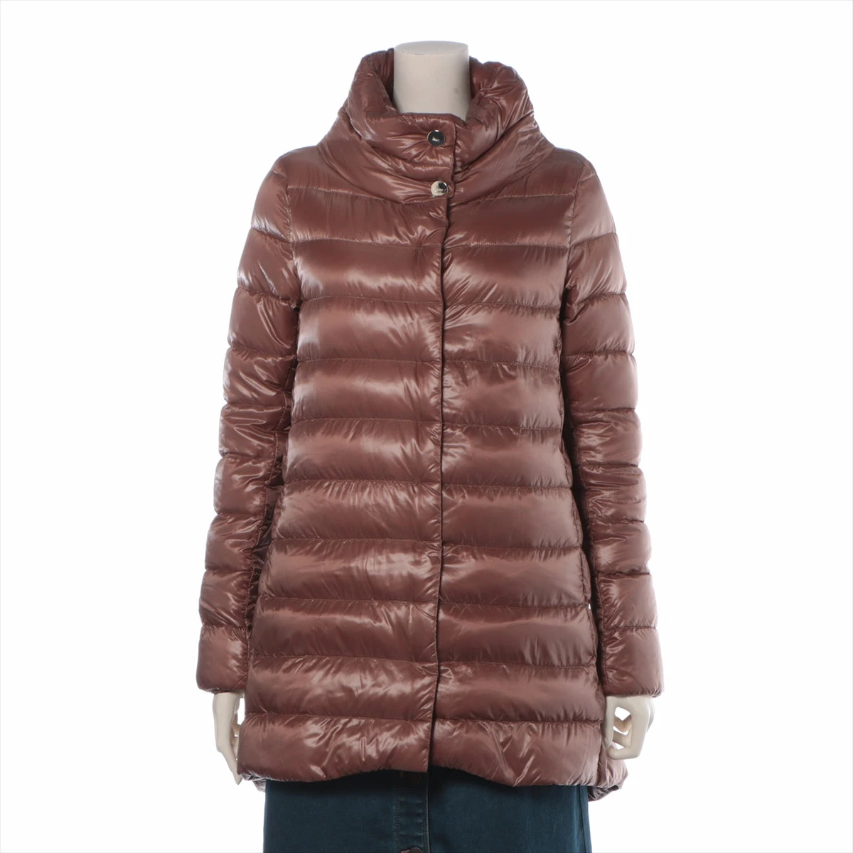 ヘルノ ナイロン ダウンコート 40 レディース ブラウン PI0505DIC