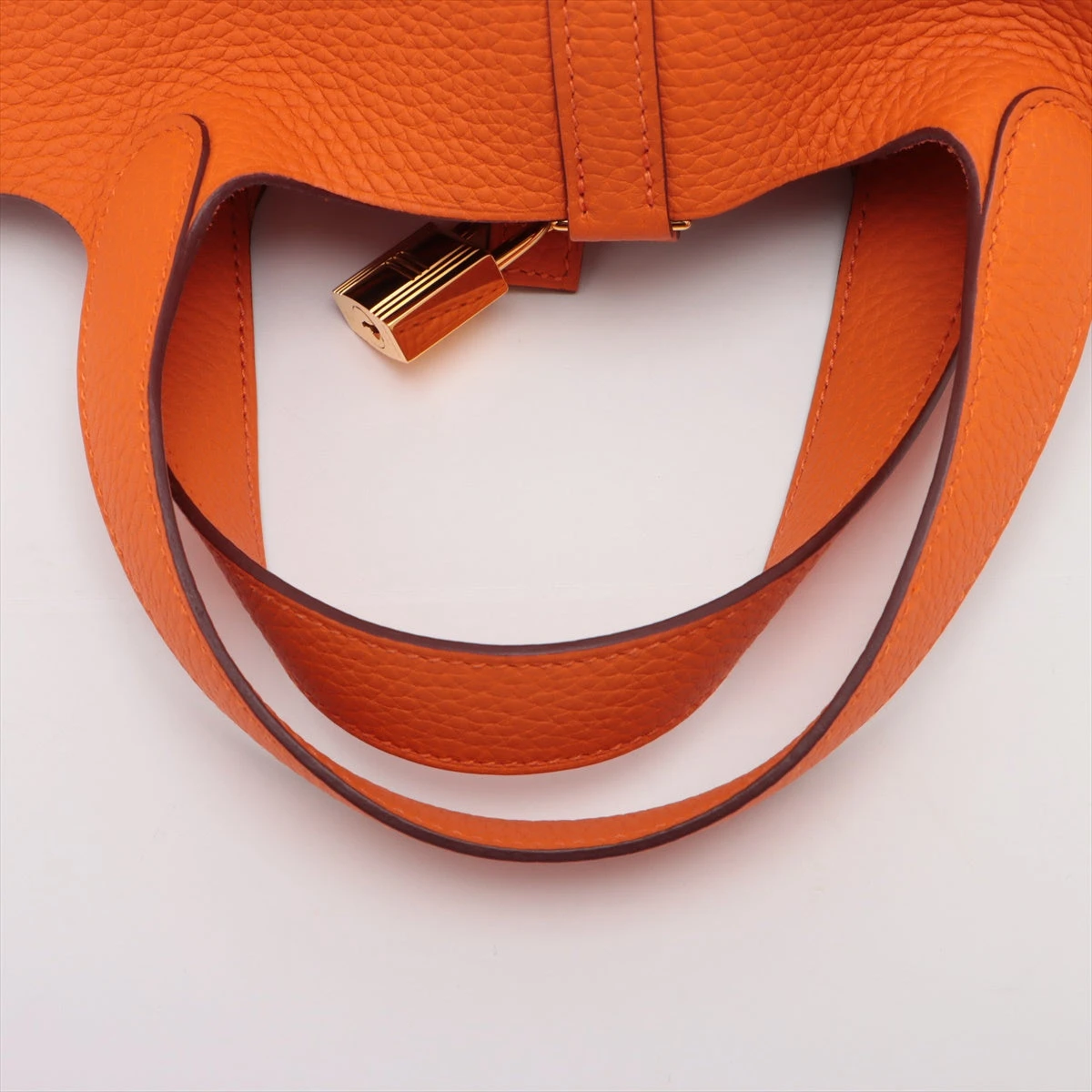 エルメス ピコタンロックPM トリヨンクレマンス オレンジ ゴールド金具