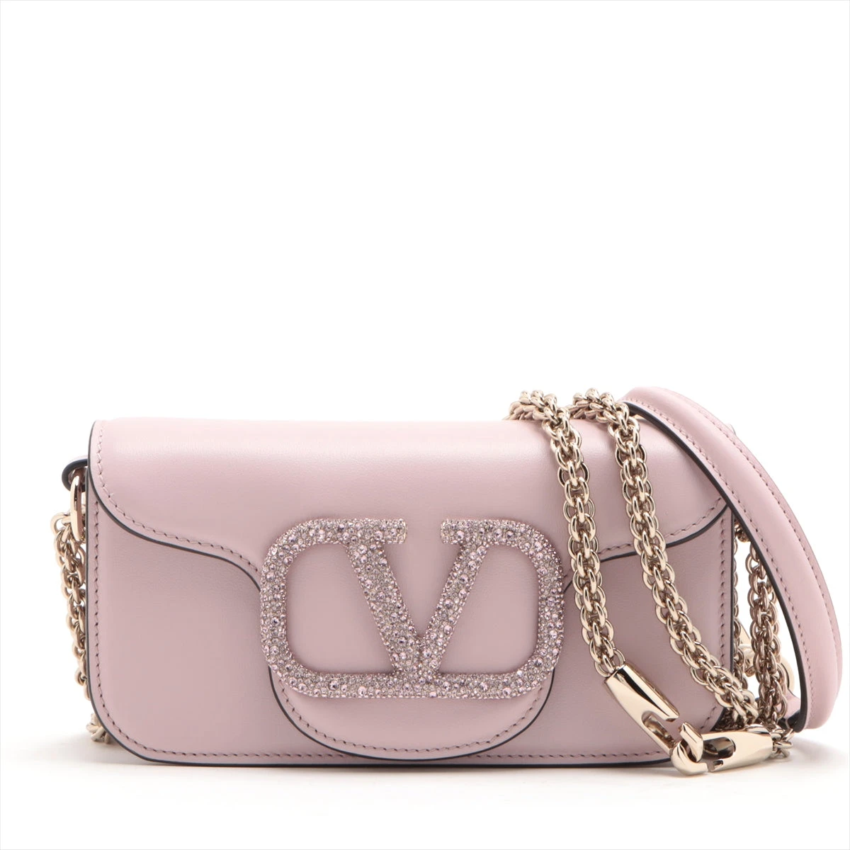 VALENTINO 2WAYバッグ ガラヴァーニ Vスリング ピンクベージュ