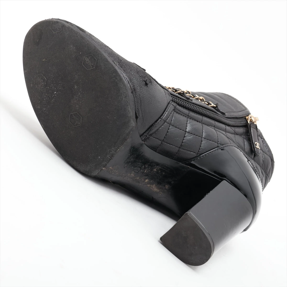 美品】CHANEL ココマーク パール スエード ブーツ ブラック 37 箱付