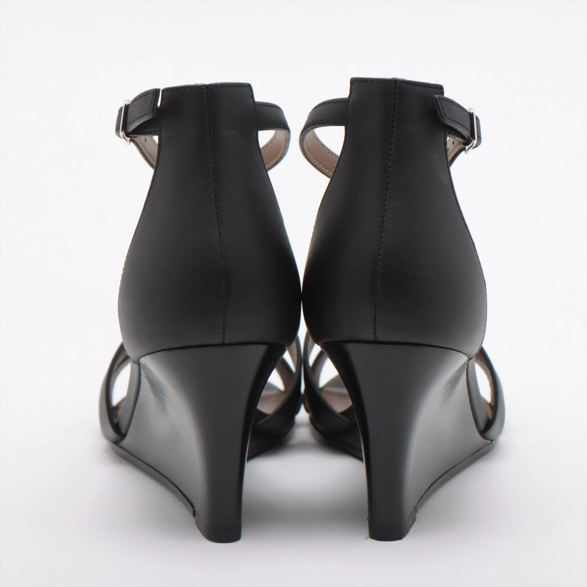 エルメス レジェンド レザー ウェッジソールサンダル 36 1/2