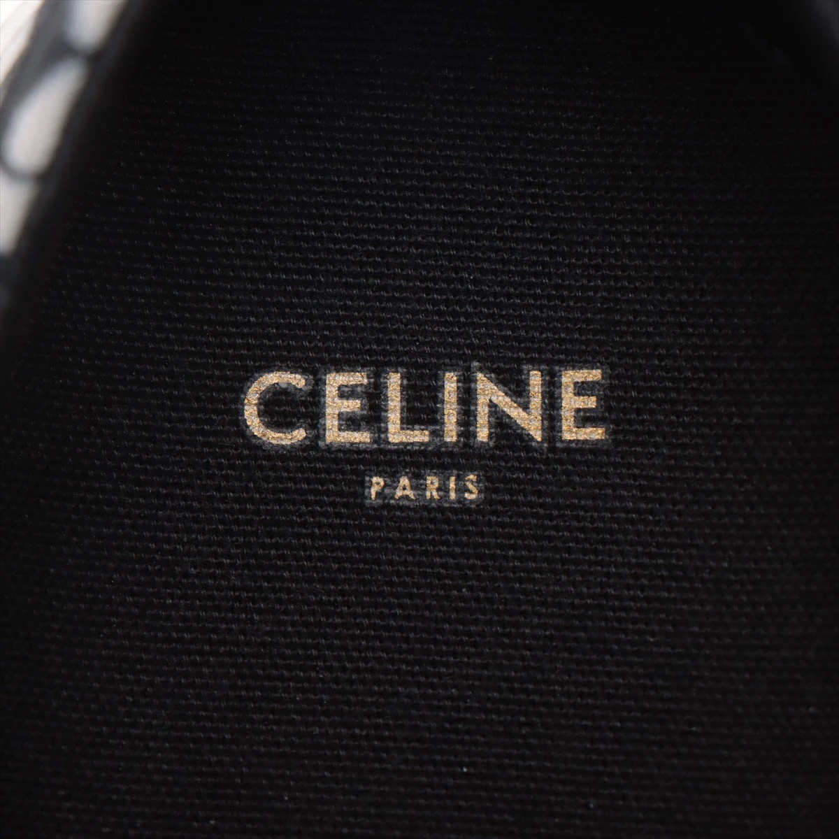 【CELINE】セリーヌ×エイミードリアン キャンバススニーカー 黒 セリーヌ×エイミードリアン キャンバス スリッポン 42 メンズ
