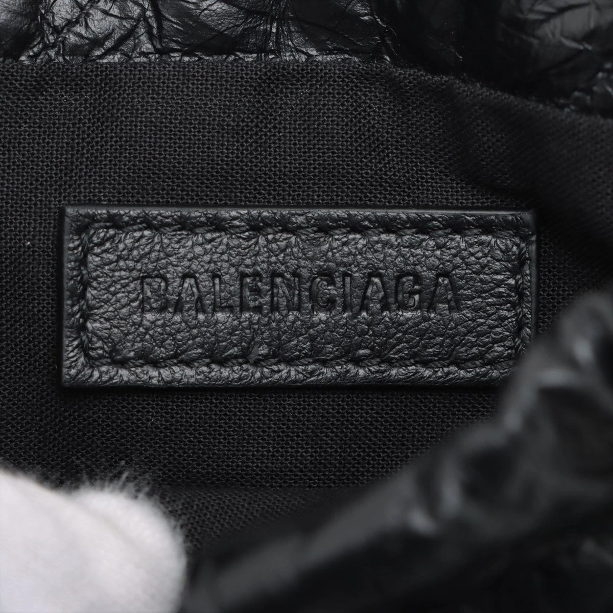 【希少】バレンシアガ　ビジネスバッグ　2way　BB 　ロゴ型押し　レザー　黒 Balenciaga/バレンシアガ｜ブラック レザー ミニ ハンドバッグ